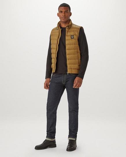 Gilet Belstaff Homme Circuit Jaune Nylon Soldes PN0274593